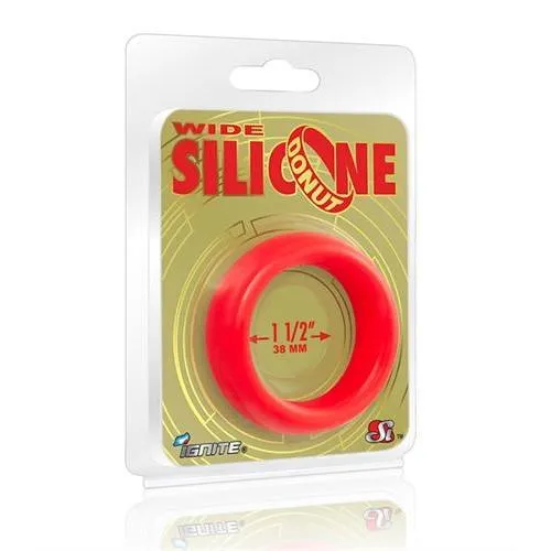 SI Novelties Anal Wide Silicone Donut Red 15Inch Diameter