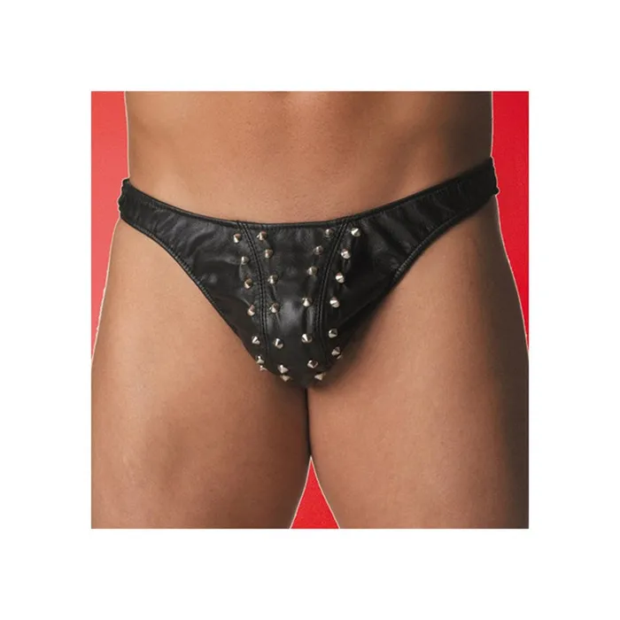 Allure Lingerie Restraints Mens Leather Lucky Thong