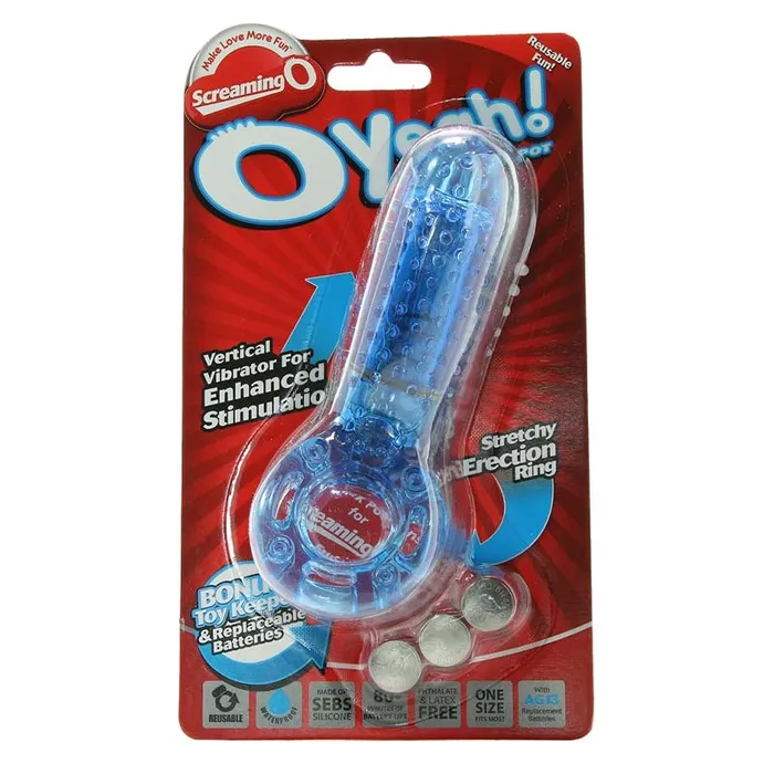 Dildos Oyeah Assorted Colours blue clear or purple Cock Ring Screaming O