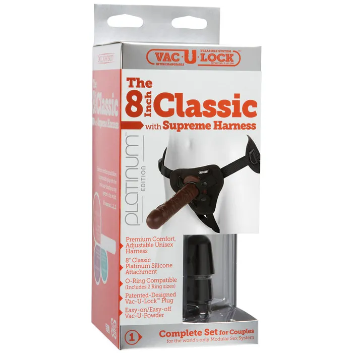 Doc Johnson Dildos | Vac-U-Lock Classic 8 Inch With Supreme Harness - Non-retail Packaging Doc Johnson Dildos | Vac-U-Lock Classic 8 Inch With Supreme Harness - Non-retail Packaging