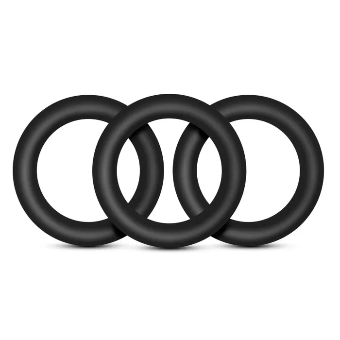 Anal | Performance - Vs2 Pure Premium Silicone Cockrings - Small - Black - Blush Novelties Anal | Performance - Vs2 Pure Premium Silicone Cockrings - Small - Black - Blush Novelties