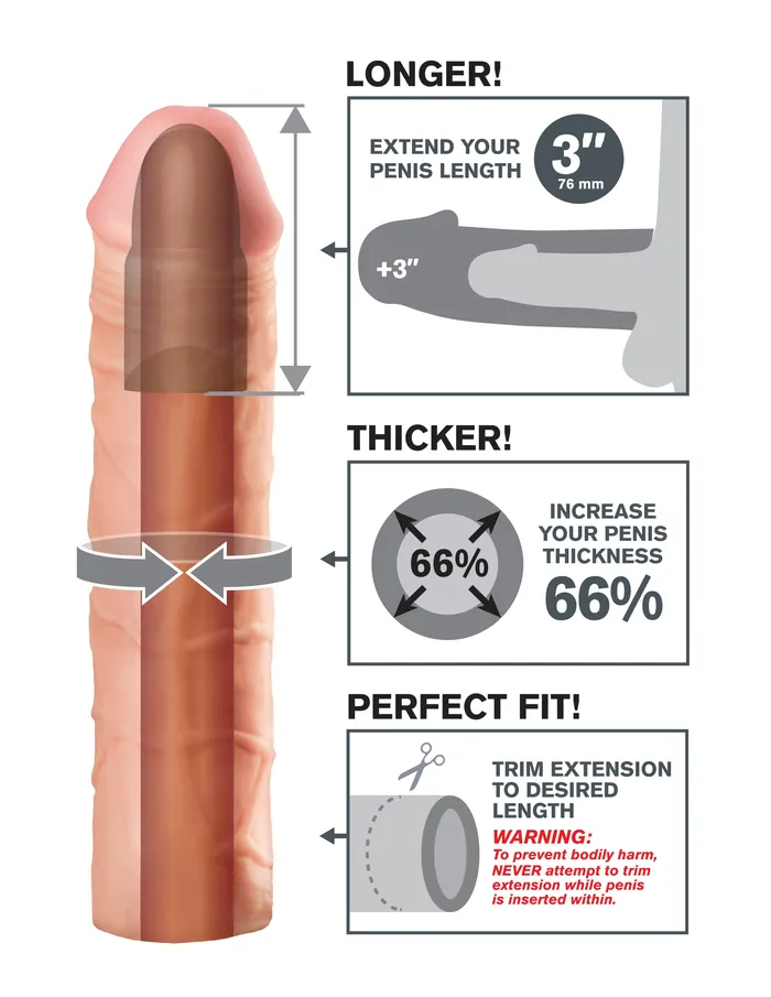 Anal | Pipedream Fantasy X-Tension Mega 3-Inch Extension -