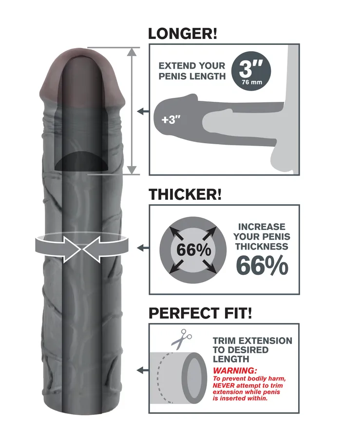 Anal | Pipedream Fantasy X-Tension Mega 3-Inch Extension -