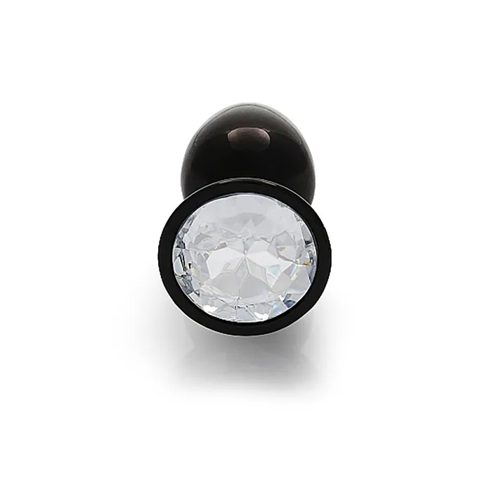 Anal | Shots Shots Ouch! Round Gem Butt Plug Small - Gunmetal/Diamond