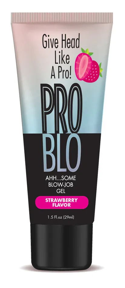 Enhancers Problo Ahhsome BlowJob Gel Strawberry 15 Fl Oz Little Genie