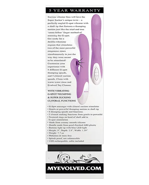Evolved Novelties Vibrators | Evolved Super Sucker Dual Stim - Pink