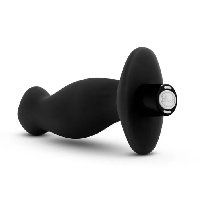 Male Sex Toys | Blush Novelties Anal Adventures Platinum Silicone Vibrating Prostate Massager 02 Black