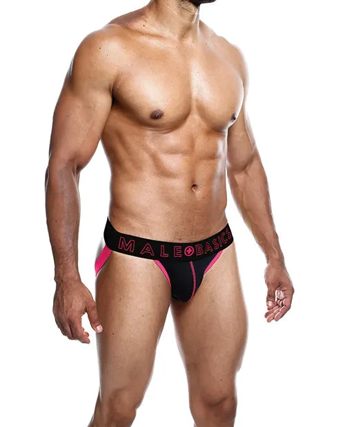 Malebasics Corp Mens Male Basics Neon Jockstrap Coral Male Sex Toys