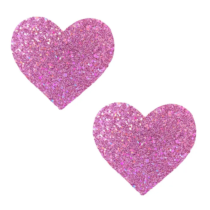 Neva Nude Vibrators Pegasus Kisses Iridescent Pink Glitter I Heart U Nipztix Pasties