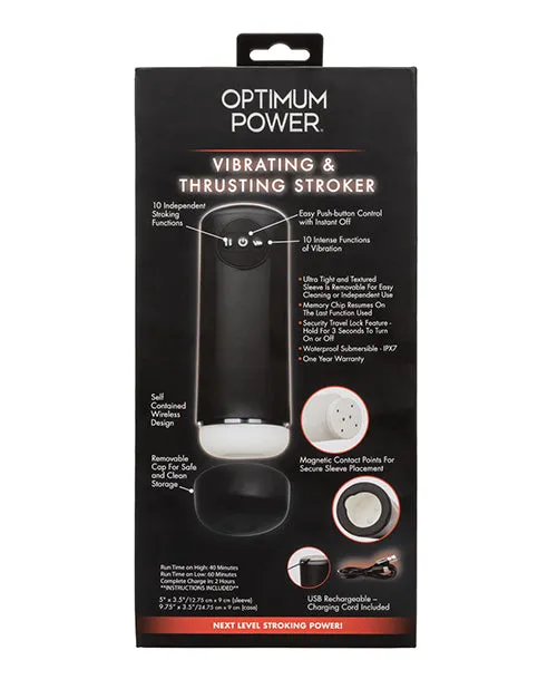 Optimum Power Vibrating & Thruster Stroker | CalExotics Male Sex Toys