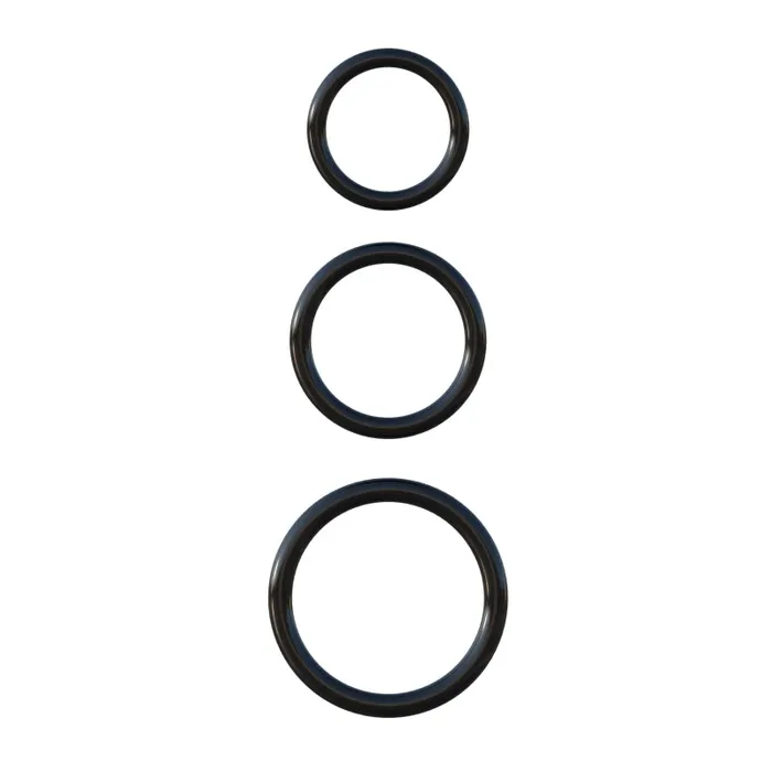 Pipedream Anal Fantasy CRingz Silicone Ring Stamina Set Black