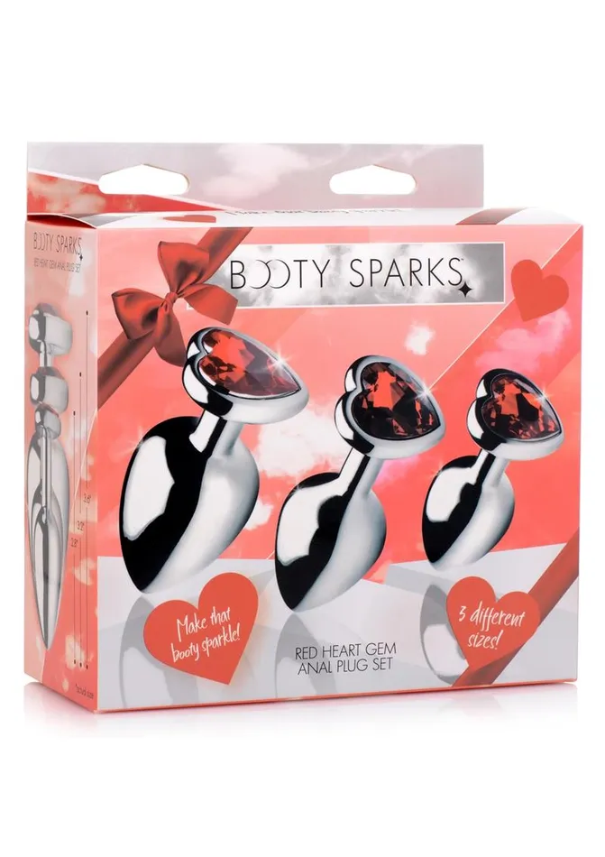 Booty Sparks Anal Booty Sparks Gemstones Red Jasper Hearts Anal Plug