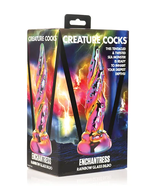 Dildos Xr LLC Creature Cocks Enchantress Rainbow Glass Dildo