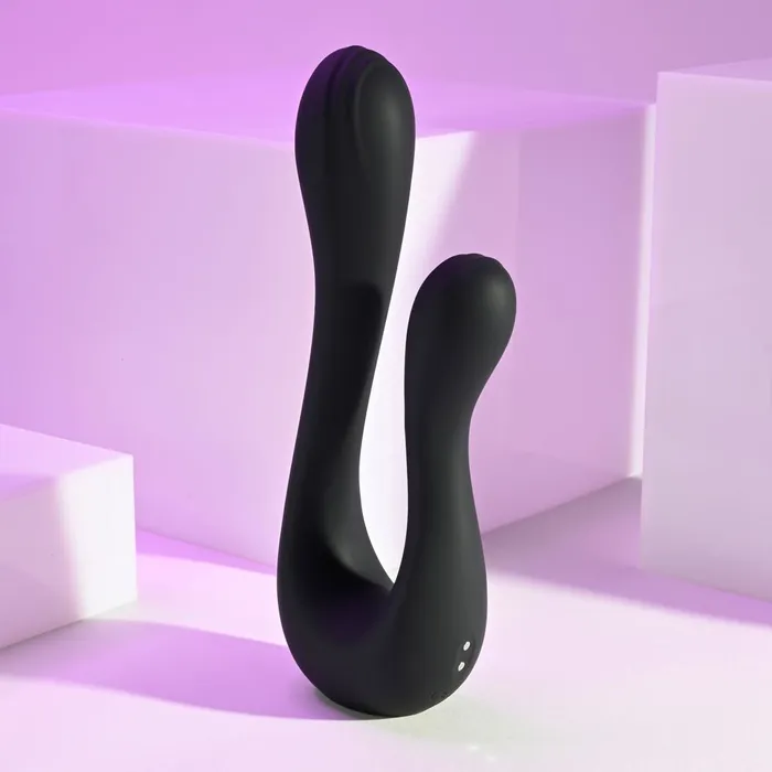 Female Sex Toys Playboy Pleasure Playboy Pleasure THE SWAN Black USB Rechargeable Dual Ended Vibrator Female Sex Toys Playboy Pleasure Playboy Pleasure THE SWAN Black USB Rechargeable Dual Ended Vibrator