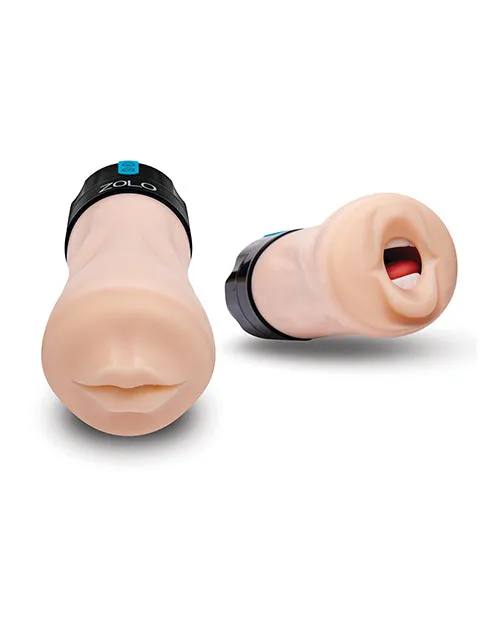 Male Sex Toys ZOLO Gawk Gawk Deep Throat Vibrating Masturbator Ivory Xgen