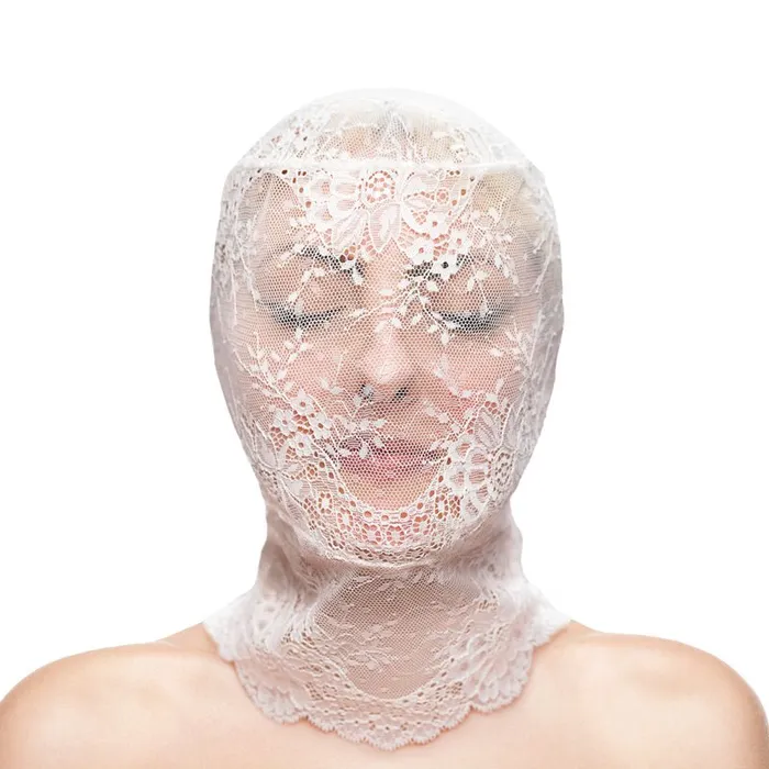 NS Novelties Couples Fetish Fashion Lace Hood White Hood NS Novelties Couples Fetish Fashion Lace Hood White Hood
