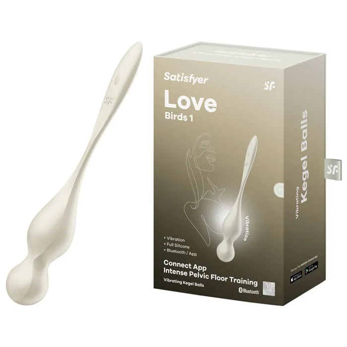Vibrators Satisfyer Satisfyer Love Birds 1 White USB Rechargeable Pelvic Floor Trainer with App Control Vibrators Satisfyer Satisfyer Love Birds 1 White USB Rechargeable Pelvic Floor Trainer with App Control