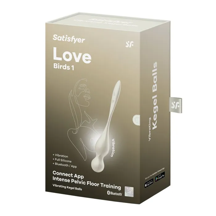 Vibrators Satisfyer Satisfyer Love Birds 1 White USB Rechargeable Pelvic Floor Trainer with App Control Vibrators Satisfyer Satisfyer Love Birds 1 White USB Rechargeable Pelvic Floor Trainer with App Control