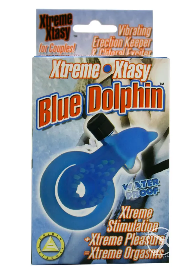 XTREME XTASY Couples Xtreme Xtasy Blue Dolphin Vibrating Cock Ring