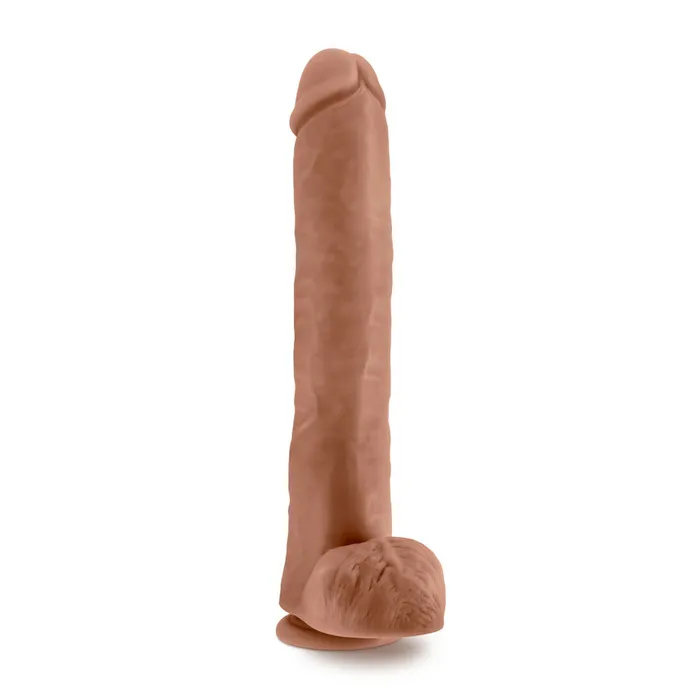 Dildos Blush Novelties Au Naturel Daddy 14in Dildo Mocha
