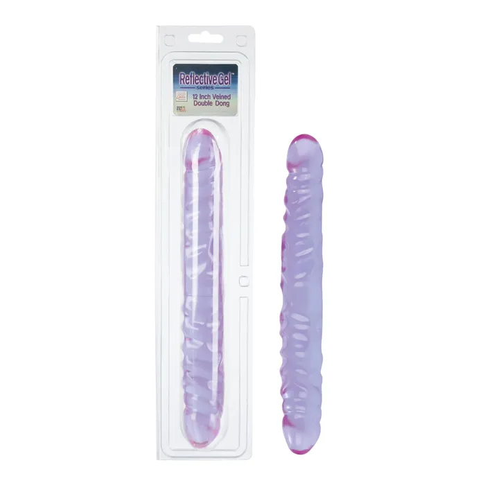 Dildos California Exotic Novelties Reflective Gel Veined Double Dong 12in