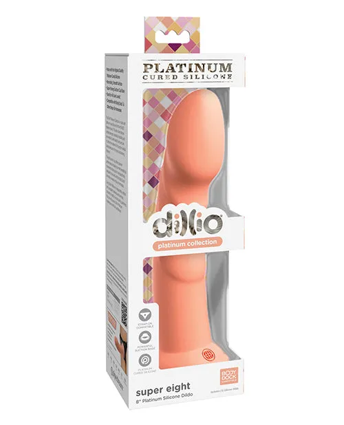 Female Sex Toys Pipedream Products Dillio Platinum 8in Super Eight Peach