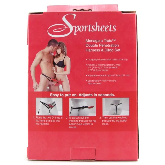 HON Female Sex Toys Sportsheets Menage a Trois Double StrapOn Set