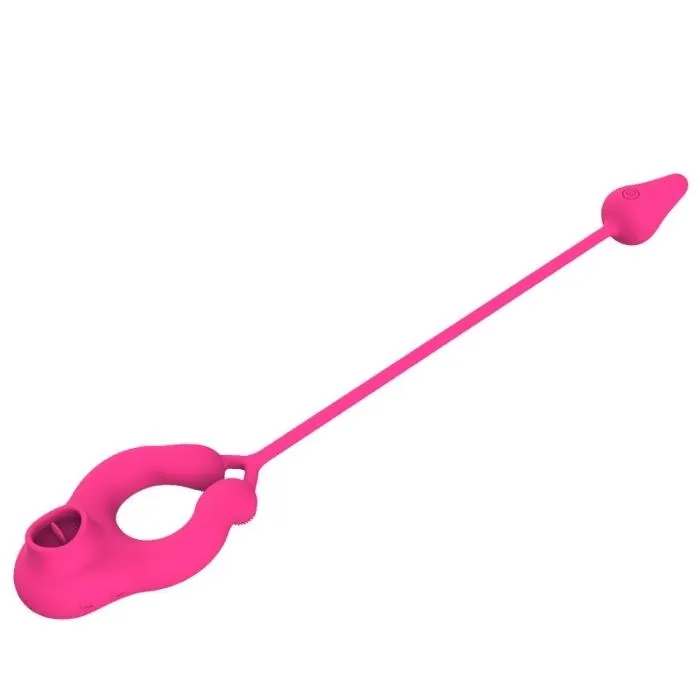 RMT 3in1 Vibrating Anal Egg Cock Ring Clit Licker Male Sex Toys