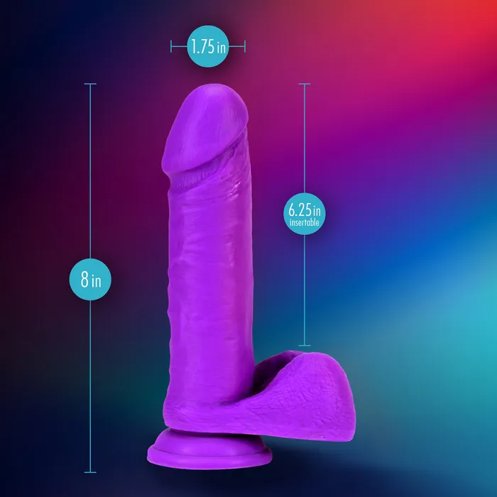 Blush Novelties Dildos Neo Elite 8 Inch Silicone Dual Density Cock With Balls Neon Purple Blush Novelties Dildos Neo Elite 8 Inch Silicone Dual Density Cock With Balls Neon Purple