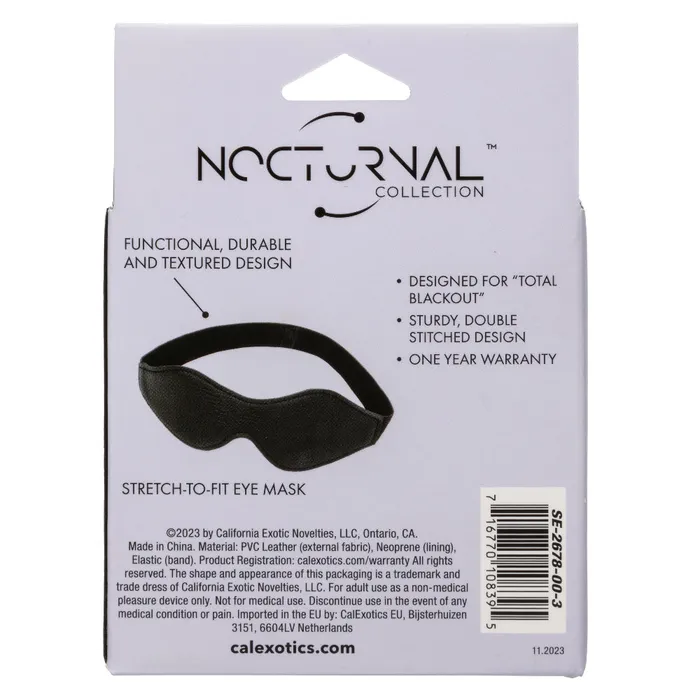 CalExotics Anal Nocturnal Collection Eye Mask Black CalExotics Anal Nocturnal Collection Eye Mask Black