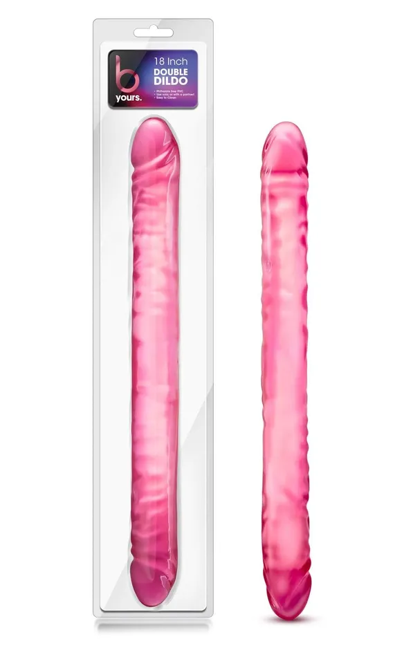 Dildos Blush Novelties B Yours 18 Double Dildo Pink