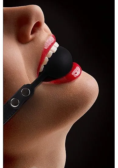 Shots Toys Anal Ouch Silicone Ball Gag Black OS