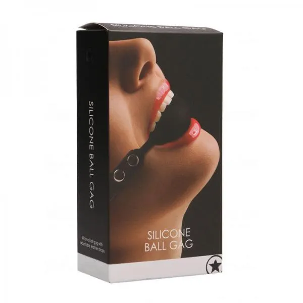 Shots Toys Anal Ouch Silicone Ball Gag Black OS