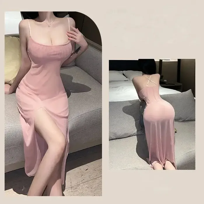 Sleeveless Sling High Slit Bodycon Dress SCD079 NyoKII Vibrators Sleeveless Sling High Slit Bodycon Dress SCD079 NyoKII Vibrators
