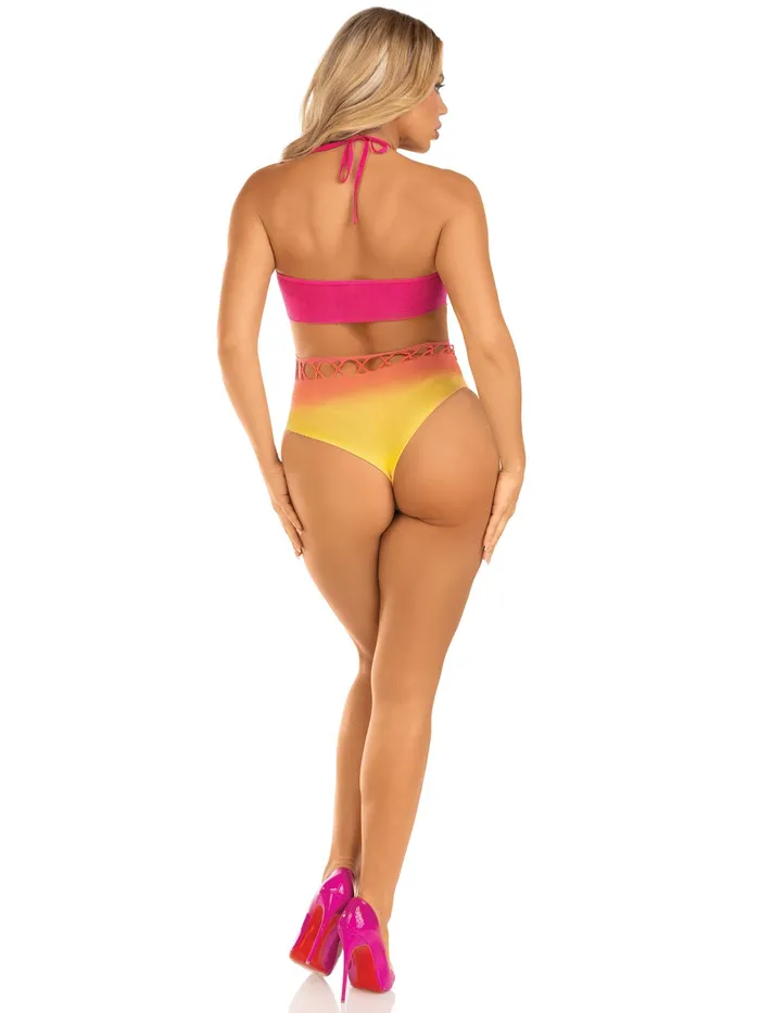 Teddies And Bodies Leg Avenue Ombre Halter Bodysuit One Size Sunset Teddies And Bodies Leg Avenue Ombre Halter Bodysuit One Size Sunset
