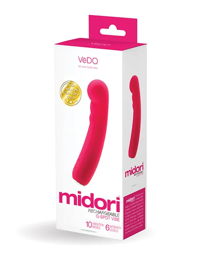 Vibrators VeDO Midori Rechargeable GSpot Vibe Foxy Pink Vibrators VeDO Midori Rechargeable GSpot Vibe Foxy Pink