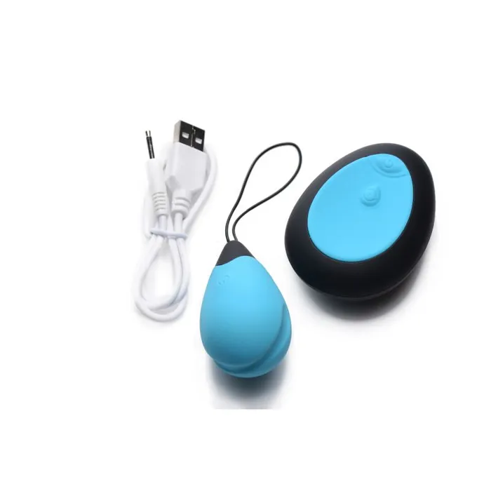 Bang 10X Vibrating Egg w Remote Blue Vibrators