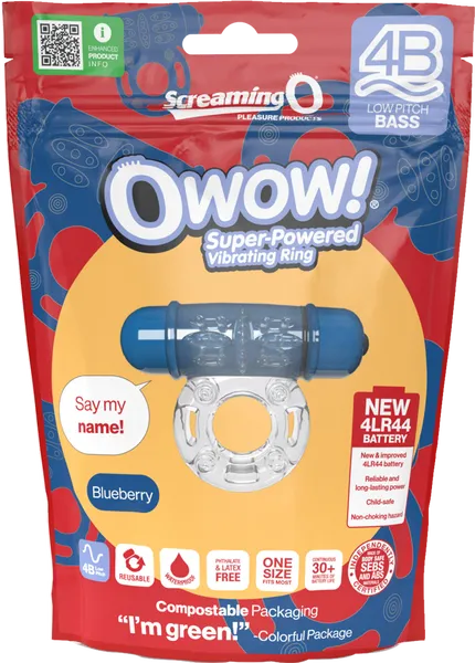 Screaming O Male Sex Toys Owow 4B Low Pitch Bass Cock Ring Vibrator Blueberry Screaming O Male Sex Toys Owow 4B Low Pitch Bass Cock Ring Vibrator Blueberry