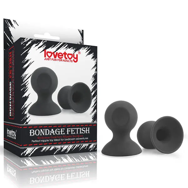 Lovetoy Couples Bondage Fetish Silicone Comfort Nipple Suckers Set of 2