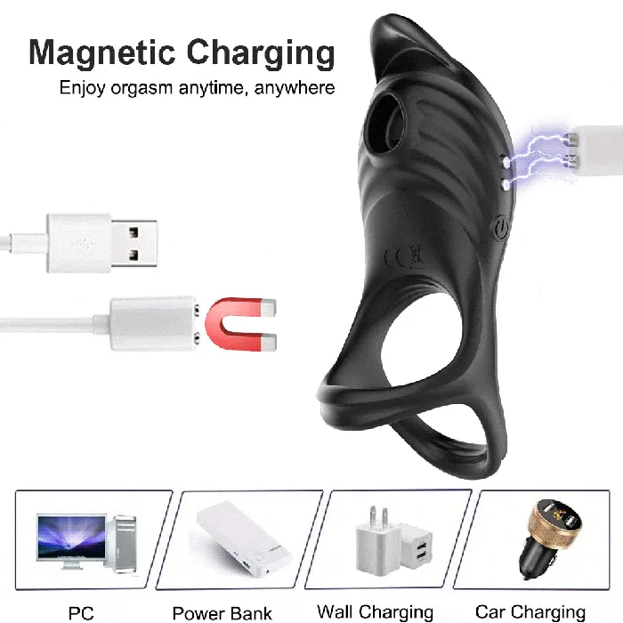 soniker Male Sex Toys Cock Ring Vibrator for Man with Sucking Function Penis Rings Remote Control Clit Stimulator 5 Vibration