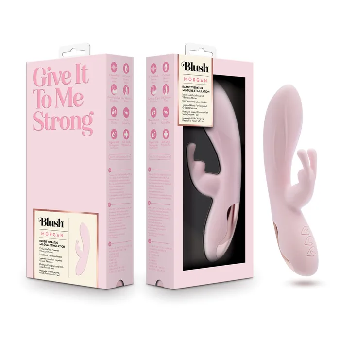 Vibrators Blush Novelties Blush Morgan 197 cm USB Rechargeable Rabbit Vibrator