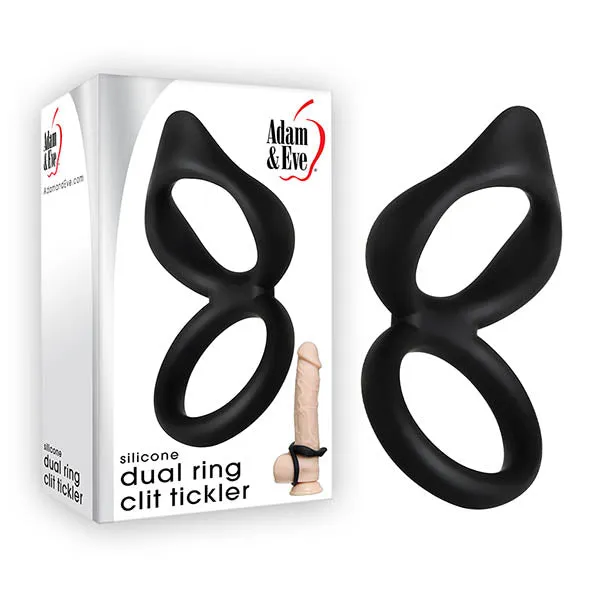 Adam Eve Female Sex Toys Adam Eve Silicone Dual Ring Clit Tickler
