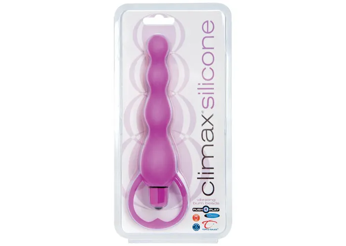 Anal Topco Climax Silicone Vibrating Anal Beads Purple