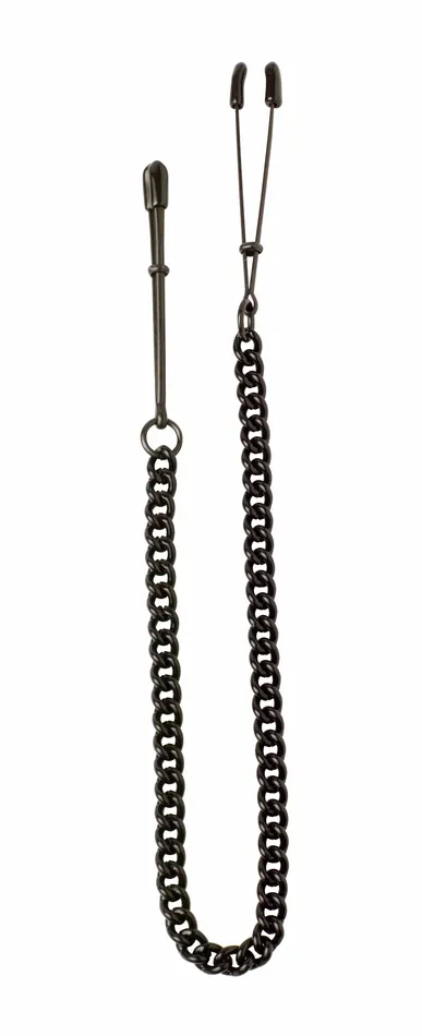 Black Tweezer Clamp WLink Chain Spartacus Anal