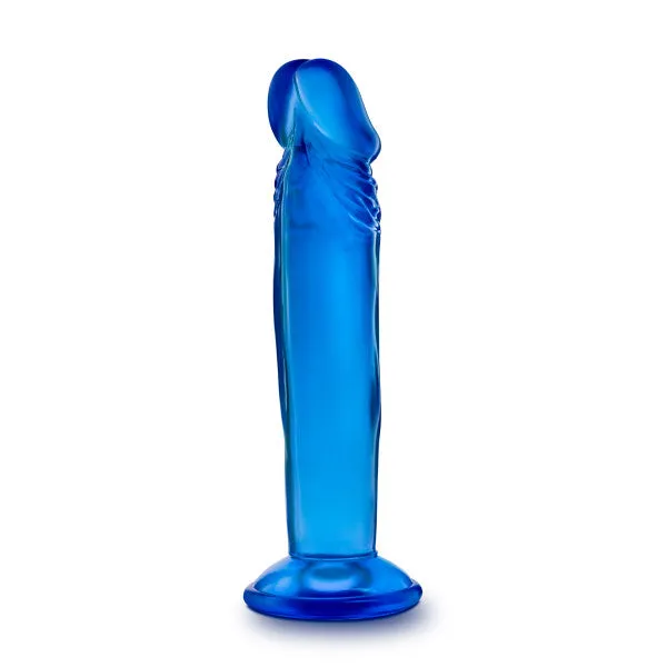 Blush Novelties Female Sex Toys B Yours Sweet N Small 6in Dildo With Suction Cup Blue