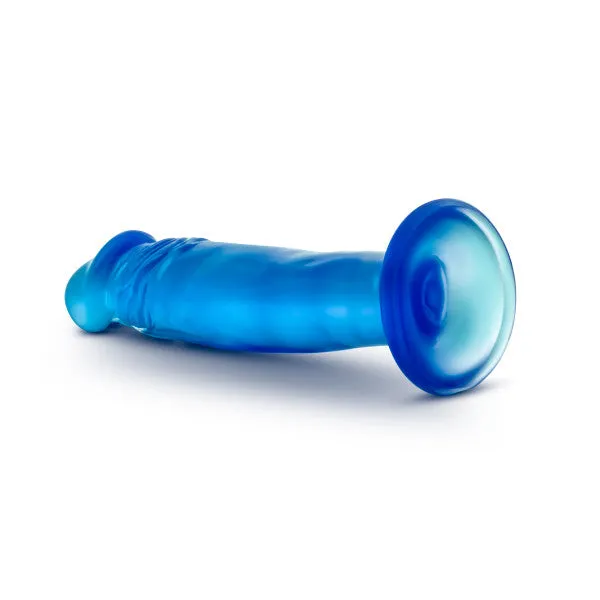 Blush Novelties Female Sex Toys B Yours Sweet N Small 6in Dildo With Suction Cup Blue