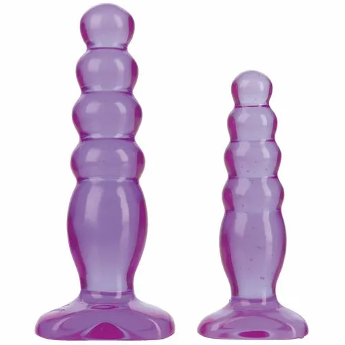 Doc Johnson Novelties Crystal Jellies Anal Trainer Kit Purple Anal