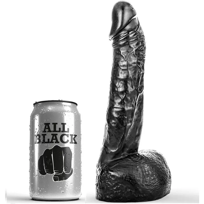 DILDO 20 CM ALL BLACK ALL BLACK Dildos