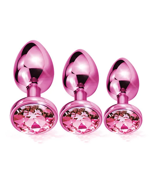 Anal Nixie Metal Butt Plug Trainer Set Winlaid Jewel Global Novelties
