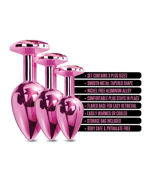 Anal Nixie Metal Butt Plug Trainer Set Winlaid Jewel Global Novelties Anal Nixie Metal Butt Plug Trainer Set Winlaid Jewel Global Novelties